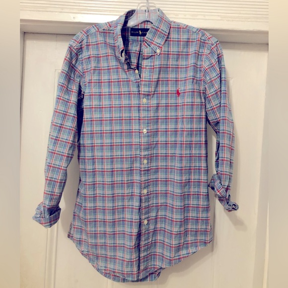 Polo plaid button-up long sleeve - Picture 1 of 3